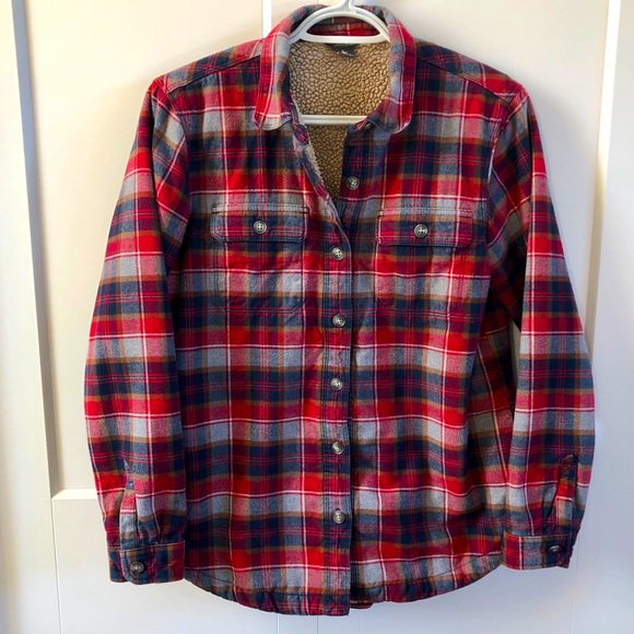 eddie bauer red flannel shirt